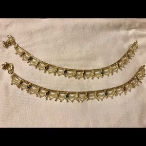 Indian Pure Silver Heavy Meena Design Payel Bridal